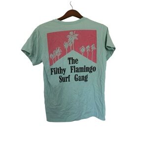 Duvin Men’s Short Sleeve Tee- S- Turquoise/Pink/ Filthy Flamingo Surf Gang